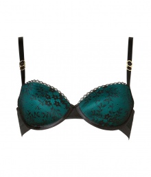 Vintage-inspired styling informs this seductive lace bra from Stella McCartney - D?colletage-enhancing cups with lace overlay and trim, satin lined sides, adjustable straps, hook and eye closures - Perfect under virtually any outfit, or pair with matching panties for stylish lounging Vintage-inspired styling informs this seductive lace bra from Stella McCartney - D?colletage-enhancing cups with lace overlay and trim, satin lined sides, adjustable straps, hook and eye closures - Perfect under virtually any outfit, or pair with matching panties for stylish lounging