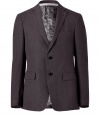 Elegant jacket in fine, pure dark grey linen - Soft yet durable fabric drapes beautifully - Slick paisley print lining is quintessentially Etro - Slim, straight silhouette - Single-breasted cut with two-button closure - Medium-width lapels, flap pockets and single chest pocket - Polished and classically cool, easily dressed up or down - Wear day or evening and pair with chinos, slim jeans or linen trousers