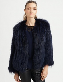 Lush fur shag elevates this cropped topper to instant rock-star status.Front hook-and-eye closureLong sleevesAbout 23 from shoulder to hemDyed raccoon furDry clean by a fur specialistImportedFur origin: USAModel shown is 5'9½ (176cm) wearing US size Small.OUR FIT MODEL RECOMMENDS ordering true size. Lush fur shag elevates this cropped topper to instant rock-star status.Front hook-and-eye closureLong sleevesAbout 23 from shoulder to hemDyed raccoon furDry clean by a fur specialistImportedFur origin: USAModel shown is 5'9½ (176cm) wearing US size Small.OUR FIT MODEL RECOMMENDS ordering true size.