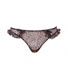 Bring instant romantic appeal to your lingerie favorites with these ladylike panties from Chantal Thomass - Ruffled sides with bow detail, allover animal print - Perfect under virtually any outfit or paired with a matching bra for stylish lounging Bring instant romantic appeal to your lingerie favorites with these ladylike panties from Chantal Thomass - Ruffled sides with bow detail, allover animal print - Perfect under virtually any outfit or paired with a matching bra for stylish lounging