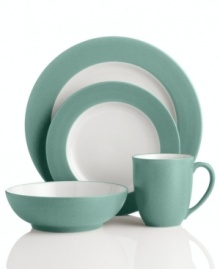 Make everyday meals a little more fun with a set of mix-and-match dinnerware and dishes from Noritake. Clean, modern shapes dressed in two contrasting hues-one glazed, one matte-create place settings with endless possibilities. Make everyday meals a little more fun with a set of mix-and-match dinnerware and dishes from Noritake. Clean, modern shapes dressed in two contrasting hues-one glazed, one matte-create place settings with endless possibilities.