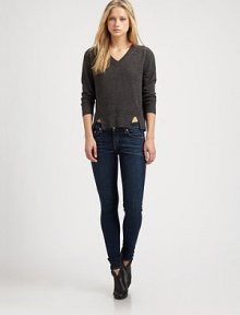 Dropped shoulders and a notched hem give this alpaca-rich sweater a dose of downtown-cool. Ribbed v-neckDropped shouldersBracelet sleevesNotched hemNylon/alpaca/woolDry cleanImportedSIZE & FITModel shown is 5'10 (177cm) wearing US size Small. Dropped shoulders and a notched hem give this alpaca-rich sweater a dose of downtown-cool. Ribbed v-neckDropped shouldersBracelet sleevesNotched hemNylon/alpaca/woolDry cleanImportedSIZE & FITModel shown is 5'10 (177cm) wearing US size Small.