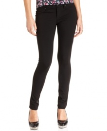Give your closet the garment it needs! These skinny leg pants from Jessica Simpson are crafted from stretchy, ponte fabric and are a true staple style. Give your closet the garment it needs! These skinny leg pants from Jessica Simpson are crafted from stretchy, ponte fabric and are a true staple style.