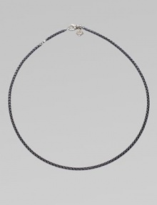 From the Chain Collection. A thin chain of blackened sterling silver is at once bold and delicate.Sterling silver Length, about 17 Lobster clasp Imported From the Chain Collection. A thin chain of blackened sterling silver is at once bold and delicate.Sterling silver Length, about 17 Lobster clasp Imported