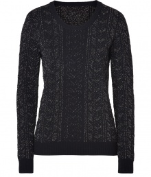 Inject a modern edge into your chic knitwear collection with Rag & Bones metallic detailed pullover - Rounded neckline, fine ribbed black trim - Fitted - Team with leather leggings and edgy ankle boots, or round collared shirts and sweet-chic pleated skirts Inject a modern edge into your chic knitwear collection with Rag & Bones metallic detailed pullover - Rounded neckline, fine ribbed black trim - Fitted - Team with leather leggings and edgy ankle boots, or round collared shirts and sweet-chic pleated skirts