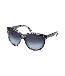 Take this seasons love for everything lace to your eyewear collection with Dolce & Gabbanas oversized sunglasses - Transparent acetate frames embedded with black lace, gradient navy lenses, embedded gold-toned wire handles, gold-toned metal logo at temples - Lens filter category 3 - Comes with a lace covered hard case with logo engraved plaque and drawstring pouch Take this seasons love for everything lace to your eyewear collection with Dolce & Gabbanas oversized sunglasses - Transparent acetate frames embedded with black lace, gradient navy lenses, embedded gold-toned wire handles, gold-toned metal logo at temples - Lens filter category 3 - Comes with a lace covered hard case with logo engraved plaque and drawstring pouch