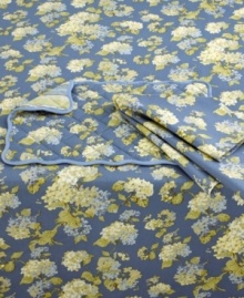 Dreamy hydrangeas reverse to classic stripes on the pure cotton Rolling Meadow placemats. With a quilted finish and scalloped edge to revive any setting with effortless country charm. From Waverly. Dreamy hydrangeas reverse to classic stripes on the pure cotton Rolling Meadow placemats. With a quilted finish and scalloped edge to revive any setting with effortless country charm. From Waverly.