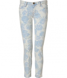 The certifiable It pants on the season, these rose printed jeans from Current Elliott will get you noticed - Classic five-pocket styling, all-over rose print, slim fit - Style with an oversized blouse, platform heels, and a statement satchel