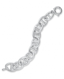 Effortlessly stylish. Giani Bernini's polished sterling silver link bracelet is a must have for every girl's collection. Approximate length: 8 inches.