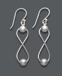 Shape up in style that makes an impact. These intricate figure eight earrings by Giani Bernini feature a polished sterling silver setting with shiny bead accents. Approximate drop: 1-1/2 inches. Shape up in style that makes an impact. These intricate figure eight earrings by Giani Bernini feature a polished sterling silver setting with shiny bead accents. Approximate drop: 1-1/2 inches.
