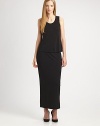 Offering the best fit ever, this stretchy skirt features an alluring back slit.Fold-over waistbandBack ventPull-on styleAbout 40 long92% rayon/8% Lycra®Machine washMade in USA of imported fabric