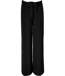 Get the pants-centric look of the moment in this chic, wide leg silk pair from Raoul - High waist, self-tie waist belt, wide leg silhouette, flared, loose fit - Wear with a fitted blouse, a blazer, and platform pumps Get the pants-centric look of the moment in this chic, wide leg silk pair from Raoul - High waist, self-tie waist belt, wide leg silhouette, flared, loose fit - Wear with a fitted blouse, a blazer, and platform pumps
