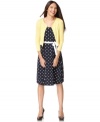 AGB's sweet A-line silhouette features accordion pleats, polka dots and a self-tie ribbon belt. Paired with the coordinating cardigan, it's an adorable pick for a Sunday brunch or a celebratory shower. (Clearance)