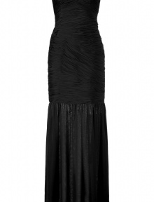 Glamorous, floor-length bustier gown made from pure silk - Optically divided in two parts, with a wrap look bustier and an attached 20s style skirt - The skirt is multi-layered, glittery and semi-sheer - Wear with a silver-grey fur stole and elegant strappy sandals - Accessories: a clutch in a trendy, knockout color and gold or silver jewelry - Ideal for the upcoming party/ball season Glamorous, floor-length bustier gown made from pure silk - Optically divided in two parts, with a wrap look bustier and an attached 20s style skirt - The skirt is multi-layered, glittery and semi-sheer - Wear with a silver-grey fur stole and elegant strappy sandals - Accessories: a clutch in a trendy, knockout color and gold or silver jewelry - Ideal for the upcoming party/ball season