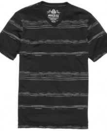 A few fine lines. This T shirt from American Rag is a streetwise take on a classic pattern. A few fine lines. This T shirt from American Rag is a streetwise take on a classic pattern.