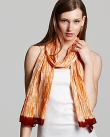 Wrap your look in on-trend texture in this Eileen Fisher silk scarf, designed with a wrinkled finish. Wrap your look in on-trend texture in this Eileen Fisher silk scarf, designed with a wrinkled finish.
