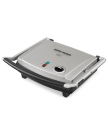 For the family! An even larger cooking surface promotes healthier oil-free cooking for the whole clan with a George Tough(tm) nonstick coating that releases food fast and cleans up even faster. Equipped with a floating hinge to adapt to varying thicknesses of food and dishwasher-safe removable plates that work hand-in-hand with a custom spatula. 3-year limited warranty. Model PN2035B. For the family! An even larger cooking surface promotes healthier oil-free cooking for the whole clan with a George Tough(tm) nonstick coating that releases food fast and cleans up even faster. Equipped with a floating hinge to adapt to varying thicknesses of food and dishwasher-safe removable plates that work hand-in-hand with a custom spatula. 3-year limited warranty. Model PN2035B.