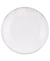 Bone china with platinum edges drips glittering icicles on slick, snowy white from Lenox Lifestyle dinnerware. The dishes, like this Platinum Ice dinner plates, are a recipe for cool in modern decor, delivering unique, unforgettable style to quiet meals and casual get-togethers. Qualifies for Rebate