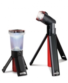 Perfect for home, outdoor or auto emergencies. Stay prepared with this 2-in-1 tripod flashlight and lantern set.