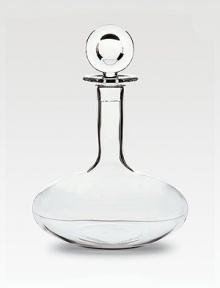 Exquisitely crafted in pure, remarkably clear lead crystal with sweeping curves and a coordinating stopper. From the Oenology Collection 52.75 oz. 8 high Hand wash Made in France Exquisitely crafted in pure, remarkably clear lead crystal with sweeping curves and a coordinating stopper. From the Oenology Collection 52.75 oz. 8 high Hand wash Made in France