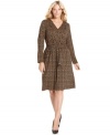 Wrap up an elegant look with Charter Club's long sleeve plus size dress, accentuated by a belted waist.