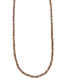 Sweeten your sense of style in a splash of caramel color. Jessica Simpson's trendy design features a rose gold tone mixed metal chain accented by sparkling crystals. Approximate length: 34 inches. Sweeten your sense of style in a splash of caramel color. Jessica Simpson's trendy design features a rose gold tone mixed metal chain accented by sparkling crystals. Approximate length: 34 inches.
