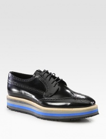 A sleek update on the classic wingtip oxford, crafted in Italy from high-gloss leather with an espadrille-style rubber sole. Leather liningPadded insoleRubber soleMade in Italy A sleek update on the classic wingtip oxford, crafted in Italy from high-gloss leather with an espadrille-style rubber sole. Leather liningPadded insoleRubber soleMade in Italy