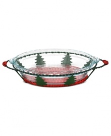 Sweeten the pie! Everyone knows you make a legendary dessert, but with this durable pie dish and festive holiday rattan basket, your cooking cred heads to a whole new level. Adding just the right amount of cheer, this duo makes prep & presentation a snap. 2-year warranty on bakeware. Sweeten the pie! Everyone knows you make a legendary dessert, but with this durable pie dish and festive holiday rattan basket, your cooking cred heads to a whole new level. Adding just the right amount of cheer, this duo makes prep & presentation a snap. 2-year warranty on bakeware.