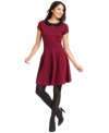 ABG gives this A-line dress a sweet finishing touch by adding a beaded peter pan collar to cap off the look.