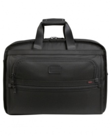 Designed with business in mind, this carry-on expands to fit the essentials for work and life. Crammed with organizational features, such as a removable accessory pouch and numerous organizer pockets, this case keeps track of your cargo, so you can focus on bigger things. Tumi quality assurance warranty. Designed with business in mind, this carry-on expands to fit the essentials for work and life. Crammed with organizational features, such as a removable accessory pouch and numerous organizer pockets, this case keeps track of your cargo, so you can focus on bigger things. Tumi quality assurance warranty.