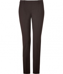Give your office look a stylish kick with these chic tailored trousers from Theory - Flat front, belt loops, off-seam pockets, back welt pockets, straight leg with creasing, hidden side zip, slit cuffs - Easy slim fit - Pair with a cashmere pullover or a silk blouse and menswear-inspired brogues Give your office look a stylish kick with these chic tailored trousers from Theory - Flat front, belt loops, off-seam pockets, back welt pockets, straight leg with creasing, hidden side zip, slit cuffs - Easy slim fit - Pair with a cashmere pullover or a silk blouse and menswear-inspired brogues