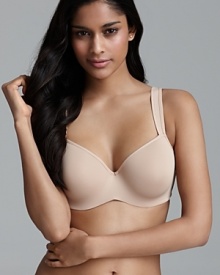 The Lace Dream Tischa is a seamless full fit underwire bra. A great fitting bra for a smooth look, with decorative lace cascading over the edging of the bra and strap. Wide straps for comfort, hidden underwire and three hooks around back for added support.