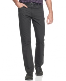 Downtown jean style gets a midtown makeover with these five-pocket pants from Kenneth Cole Reaction.