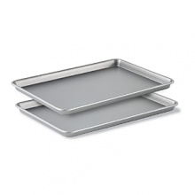 Bake everything from quick hors d'oeuvres to fancy desserts with this versatile pan set from Calphalon. Expertly constructed to the standards of culinary professionals-and meant for a lifetime of use-each pan features two interlocking layers of high-performance nonstick for beautiful results and clean, easy release. Bake everything from quick hors d'oeuvres to fancy desserts with this versatile pan set from Calphalon. Expertly constructed to the standards of culinary professionals-and meant for a lifetime of use-each pan features two interlocking layers of high-performance nonstick for beautiful results and clean, easy release.