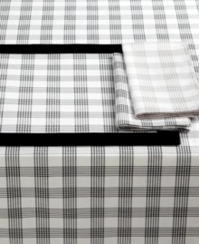 Tailor-made for classic settings, the Glen Plaid tablecloth offers menswear flair in an easy-care cotton blend. A lightly textured feel and shades of gray add to its sophisticated appeal. From Lauren Ralph Lauren. (Clearance) Tailor-made for classic settings, the Glen Plaid tablecloth offers menswear flair in an easy-care cotton blend. A lightly textured feel and shades of gray add to its sophisticated appeal. From Lauren Ralph Lauren. (Clearance)