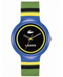 Bold color combos make this unisex Goa watch by Lacoste a pure crowd pleaser!