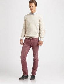 A five-pocket silhouette that never goes out of style, this colored favorite is washed in cotton with the right amount of distressing throughout the leg and a logo detail at the coin pocket for a signature finish.Five-pocket styleInseam, about 32CottonMachine washMade in Italy A five-pocket silhouette that never goes out of style, this colored favorite is washed in cotton with the right amount of distressing throughout the leg and a logo detail at the coin pocket for a signature finish.Five-pocket styleInseam, about 32CottonMachine washMade in Italy