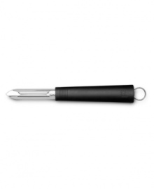 Serious ap(peel)! Crafted from high-carbon stainless steel, this peeler puts power and confidence in your hand by taking the skins off of fruits and veggies with incredible ease and precision. Lifetime warranty. Serious ap(peel)! Crafted from high-carbon stainless steel, this peeler puts power and confidence in your hand by taking the skins off of fruits and veggies with incredible ease and precision. Lifetime warranty.