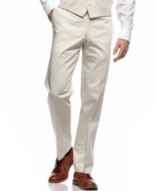 The perfect tan. In a warm-weather palette, these Calvin Klein pants lighten up your dress wardrobe. The perfect tan. In a warm-weather palette, these Calvin Klein pants lighten up your dress wardrobe.
