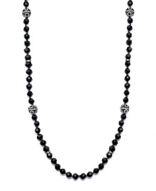 Wrap up your look in this bold, beaded style. Lauren by Ralph Lauren's chic strand necklace features faceted jet beads (8 mm) and mixed metal stations for a look that stands out in a crowd. Approximate length: 60 inches. Wrap up your look in this bold, beaded style. Lauren by Ralph Lauren's chic strand necklace features faceted jet beads (8 mm) and mixed metal stations for a look that stands out in a crowd. Approximate length: 60 inches.