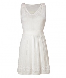 Perfect for wearing on dressy days, Missoni Ms knit dress is an understated chic take on the brands iconic look - Scoop neckline, sleeveless, flat bow detailing on shoulders - Fitted bodice, full skirt - Pair with bright flats and a sleek leather tote Perfect for wearing on dressy days, Missoni Ms knit dress is an understated chic take on the brands iconic look - Scoop neckline, sleeveless, flat bow detailing on shoulders - Fitted bodice, full skirt - Pair with bright flats and a sleek leather tote