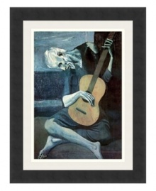 A deep sense of loss and melancholy suggested by the musician's dejected stance and ragged attire set a contemplative mood. A relic from Picasso's Blue Period, The Old Guitarist features fine brush strokes in shades of midnight.