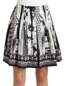THE LOOKAllover abstract floral printSide zip with hook-and-eye closureFront and back pleatingTonal embroidery along hemTHE FITAbout 19 from waist to hemTHE MATERIAL96% cotton/4% elastaneFully linedCARE & ORIGINDry cleanImportedModel shown is 5'10 (177cm) wearing US size 4. THE LOOKAllover abstract floral printSide zip with hook-and-eye closureFront and back pleatingTonal embroidery along hemTHE FITAbout 19 from waist to hemTHE MATERIAL96% cotton/4% elastaneFully linedCARE & ORIGINDry cleanImportedModel shown is 5'10 (177cm) wearing US size 4.