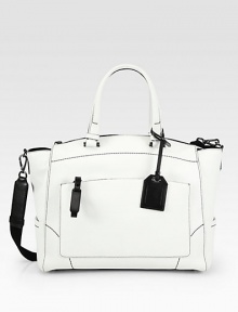 A supple style in pebbled leather; perfect for all your daily essentials.Double top handles, 7 dropDetachable shoulder strap, 14 dropTop zip closureOne outside zip pocketThree outside open pocketsOne inside zip pocketTwo inside open pocketsCotton lining14½W X 13½H X 4½DImported A supple style in pebbled leather; perfect for all your daily essentials.Double top handles, 7 dropDetachable shoulder strap, 14 dropTop zip closureOne outside zip pocketThree outside open pocketsOne inside zip pocketTwo inside open pocketsCotton lining14½W X 13½H X 4½DImported