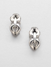 From the Derby Collection. A sterling silver buckled design accented with iconic caviar texture. Sterling silverLength, about .9Post backImported From the Derby Collection. A sterling silver buckled design accented with iconic caviar texture. Sterling silverLength, about .9Post backImported