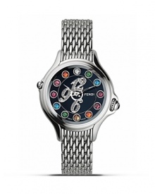 Fendi Crazy Carats Diamond and Topaz Stainless Steel Watch, 38mm Fendi Crazy Carats Diamond and Topaz Stainless Steel Watch, 38mm