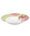An inspiring display of alluring watercolors, this kiwi-banded pasta or soup bowl offers a bright, contemporary addition to your table. Mix and match across the Lenox Floral Fusion dinnerware collection for a stunning presentation. Qualifies for Rebate