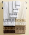 Strong design and durable Egyptian cotton ensure this Athena fingertip towel has a serious impact on your bath. A traditional Greek key pattern embroidered in metallic hues adds a luxurious touch to neutral colorways.