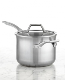 The professional's pick. Five layers of highly conductive metals, including a copper core, stainless steel interior and exterior and 2 layers of aluminum, heat and cool quickly & evenly to keep temperatures consistent across the entire pan. A brilliant dishwasher-safe exterior lights up your space and creates a versatile cooking surface, where searing and deglazing are nearly effortless. Lifetime warranty. The professional's pick. Five layers of highly conductive metals, including a copper core, stainless steel interior and exterior and 2 layers of aluminum, heat and cool quickly & evenly to keep temperatures consistent across the entire pan. A brilliant dishwasher-safe exterior lights up your space and creates a versatile cooking surface, where searing and deglazing are nearly effortless. Lifetime warranty.