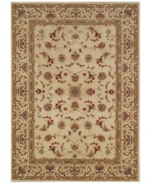 Presenting a intricate floral detail upon a soft ivory ground, the Premier area rug from Dalyn reinvents a beautiful Persian rug design for the Modern home. Made in Egypt of durable polypropylene and shimmering polyester fibers, it provides any room with captivating texture and added dimension. Presenting a intricate floral detail upon a soft ivory ground, the Premier area rug from Dalyn reinvents a beautiful Persian rug design for the Modern home. Made in Egypt of durable polypropylene and shimmering polyester fibers, it provides any room with captivating texture and added dimension.